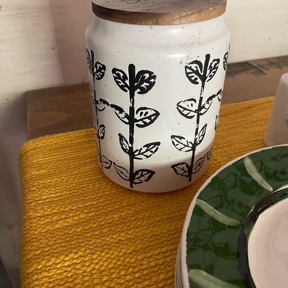 Sugar Jar with wood lid - Picture 5 of 8